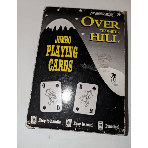 Vintage 1994 Over the Hill Jumbo Playing Cards Magiquie's Novelties 5 x 7 Deck - Picture 8 of 8